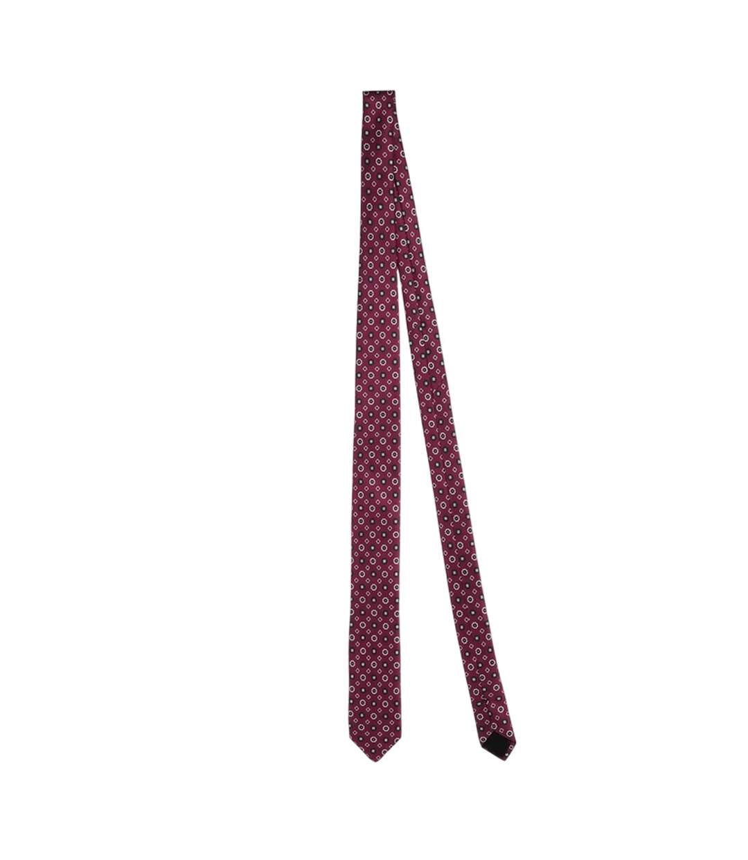 Mens Floral Silk Tie One Size Dark Red Boss-1