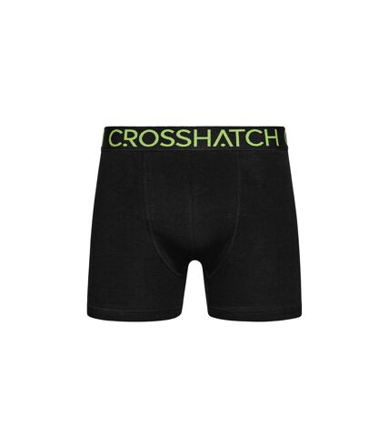 Pack of 3  Mens knightling pka boxer shorts  green/black Crosshatch