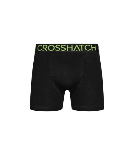 Pack of 3  Mens knightling pka boxer shorts  green/black Crosshatch