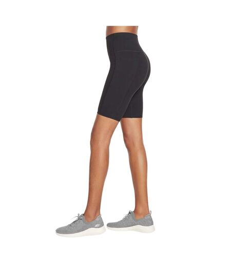 Womens/ladies gowalk high waist cycling shorts black Skechers