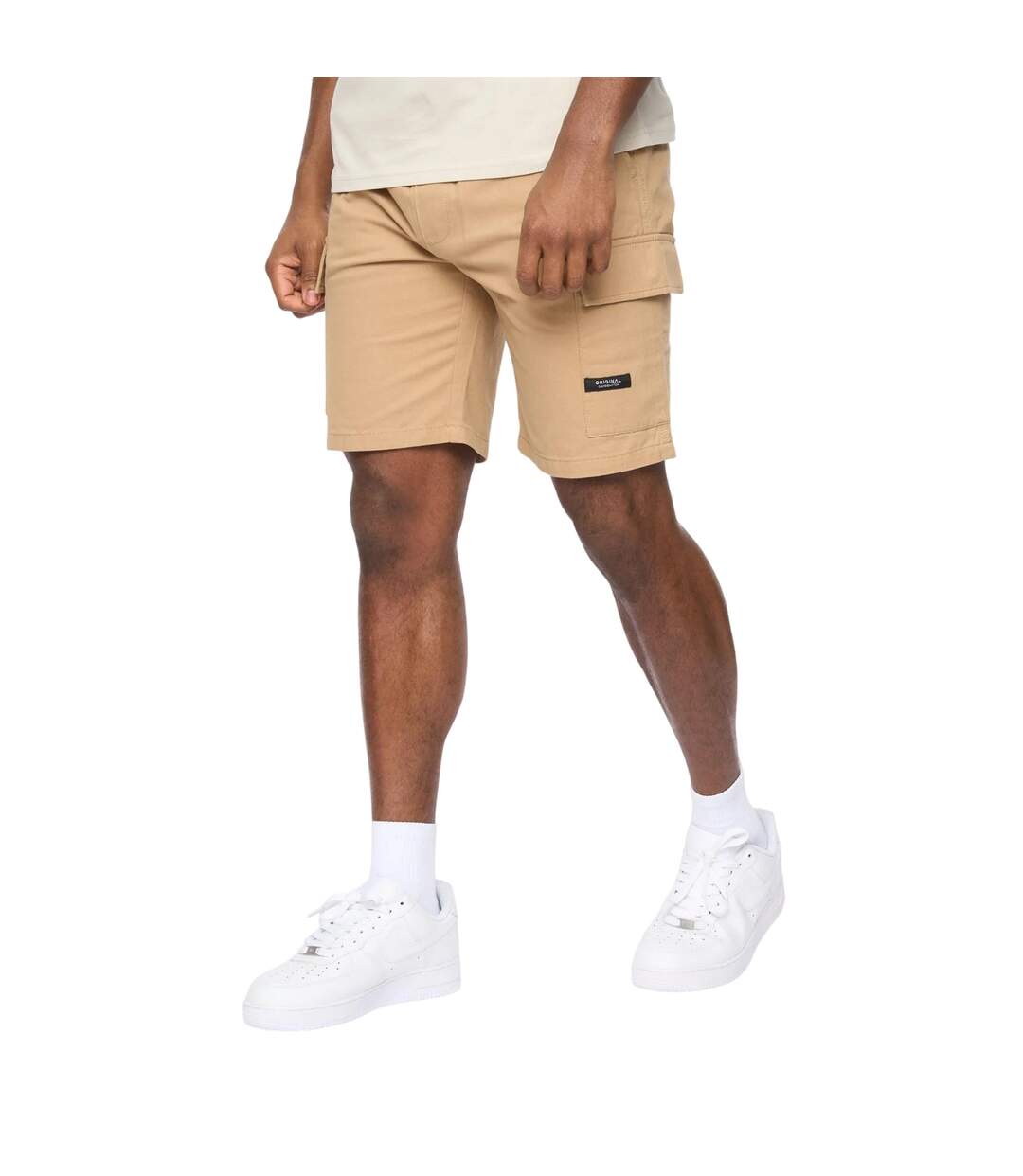 Short À Poches Utilate Homme Beige Gris Crosshatch-2