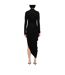 Womens/ladies Stretch Front Tie Midi Dress Black I Saw It First-2