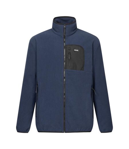 Veste Polaire À Col Montant Motif/style Détail Contrasté Frankie Homme Bleu Marine Noir Regatta