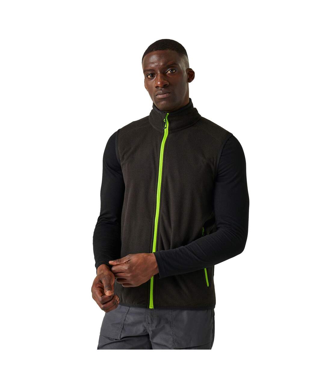 Veste Sans Manches Navigate Homme Noir Vert Citron Regatta-4