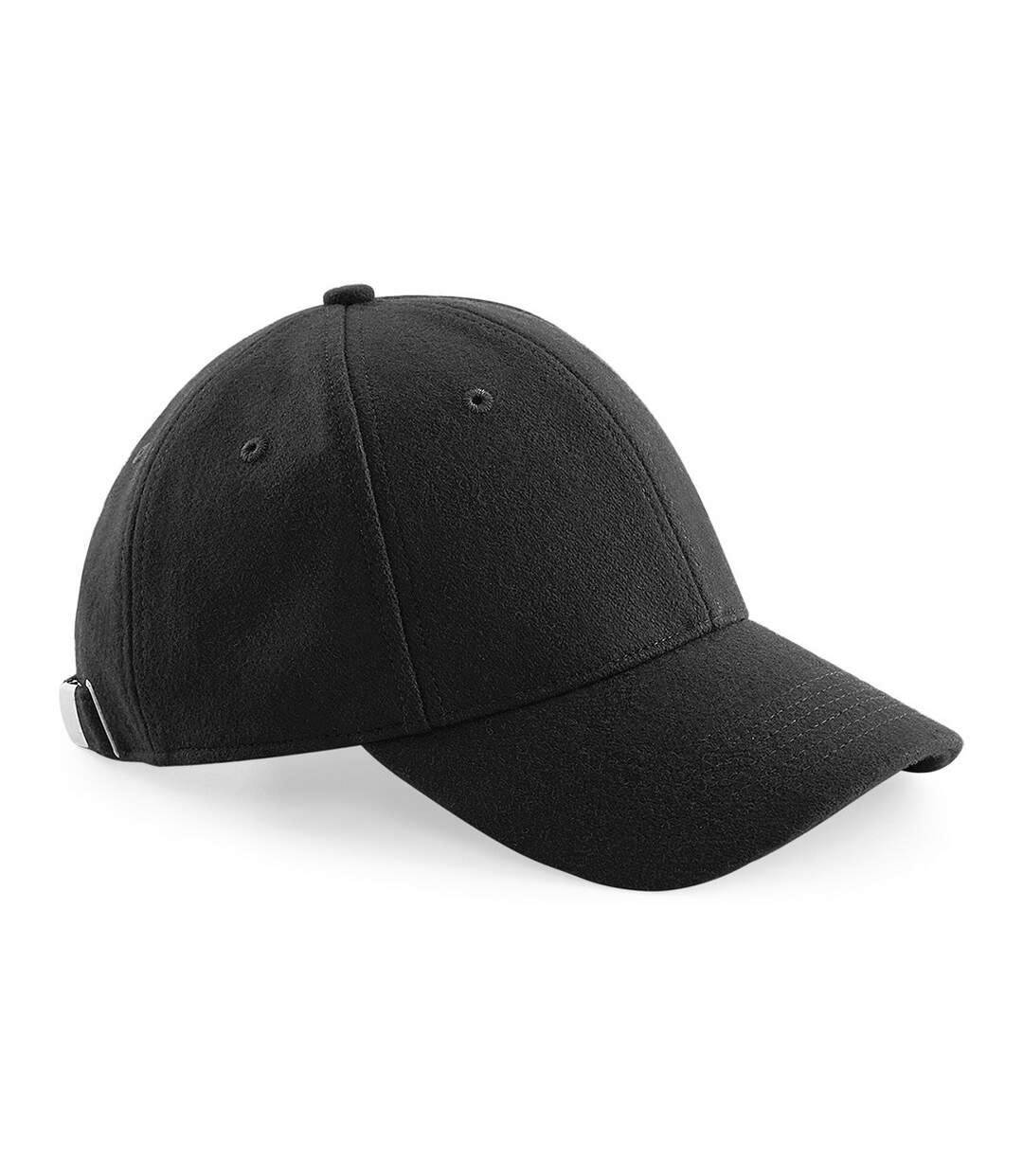 Casquette style baseball melton mixte noir Beechfield-1