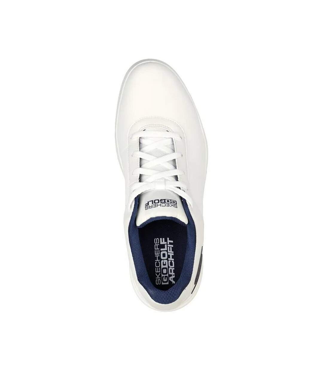 Mens go golf drive 5 leather golf shoes white/navy Skechers-3