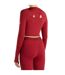 Womens/ladies Pro Long-sleeved Training Crop Top Sundried Tomato Umbro-3