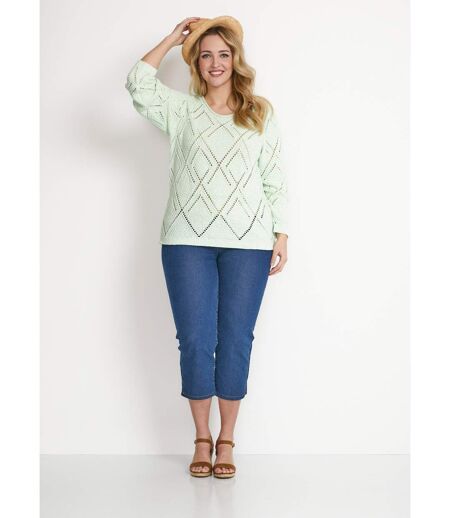 Pull maille moulinée ajourée