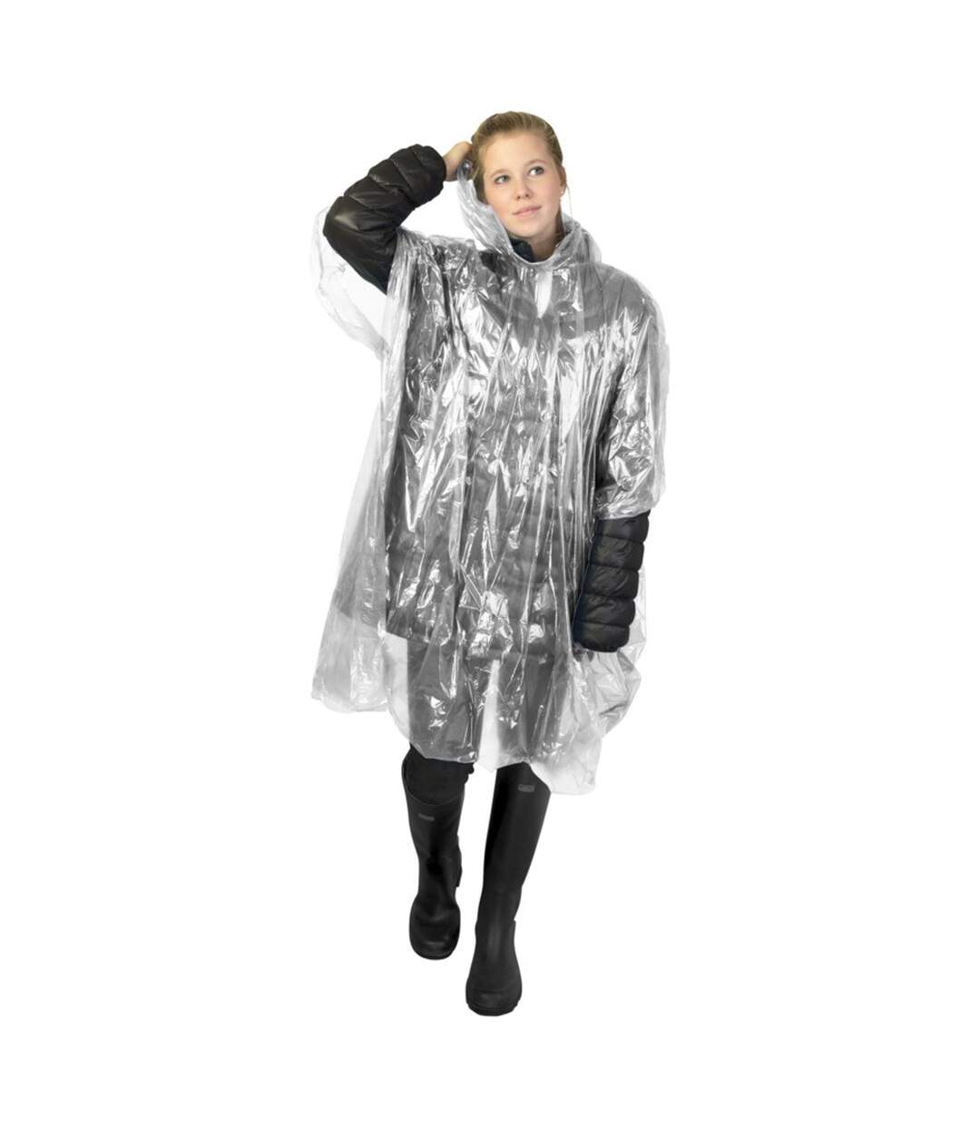 Unisex adult mayan recycled plastic raincoat white Generic-1