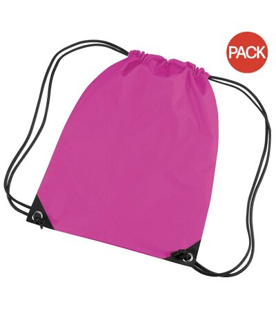 Lot de 2  Sac de gym 11 litres taille unique fuchsia Bagbase