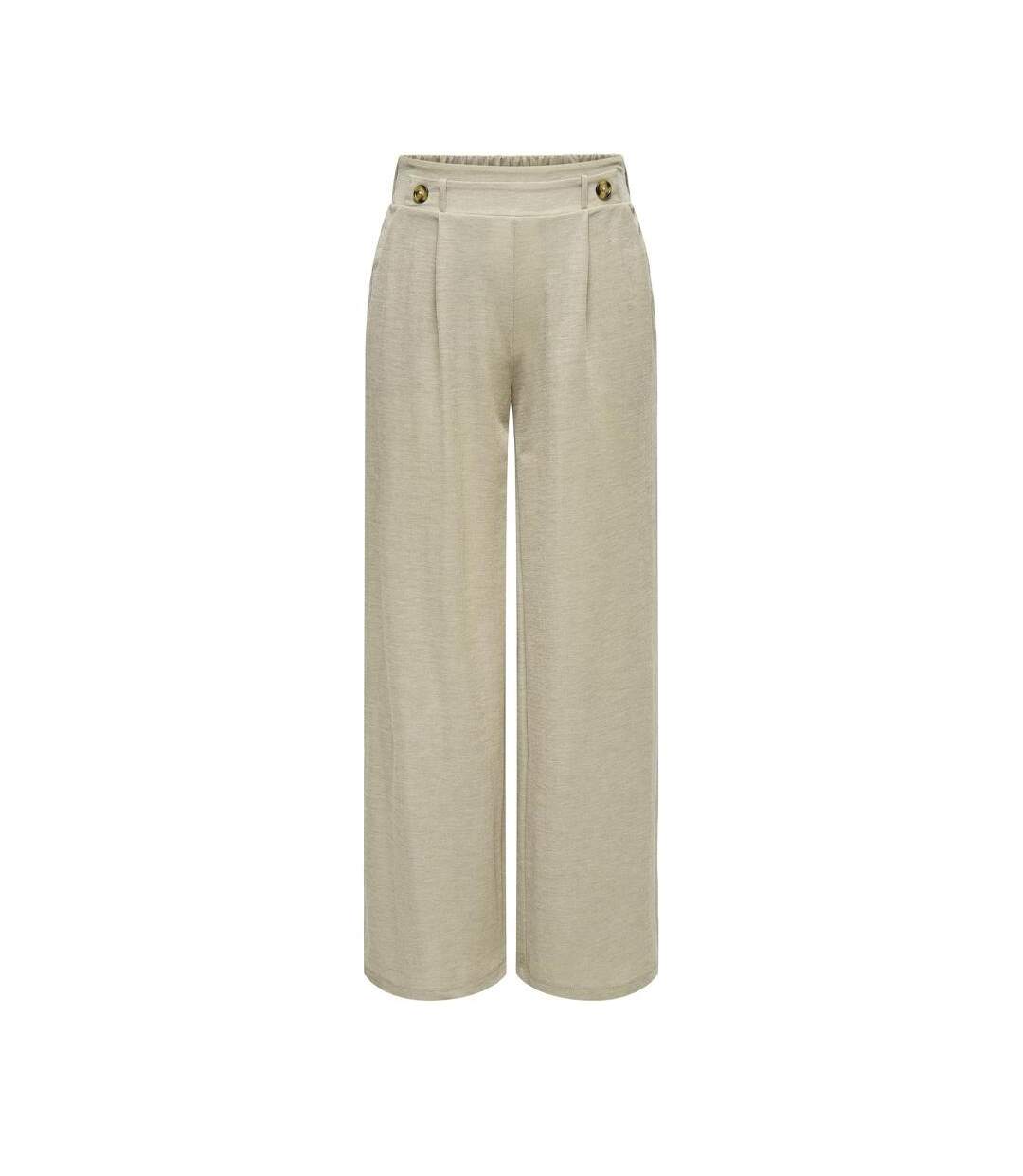 Pantalon fluide beige femme jdy geggo-1