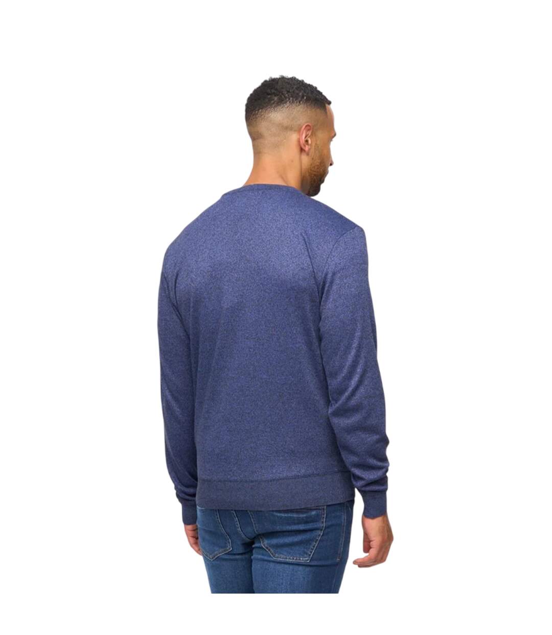 Pull Tinworth Homme Bleu Marine Chiné Bewley & Ritch-3