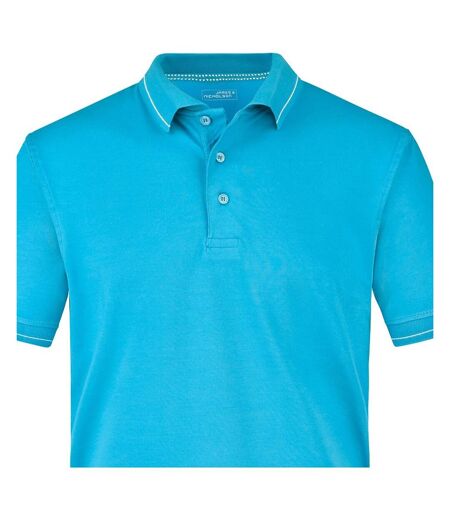 Polo Homme Turquoise Pâle Blanc James And Nicholson