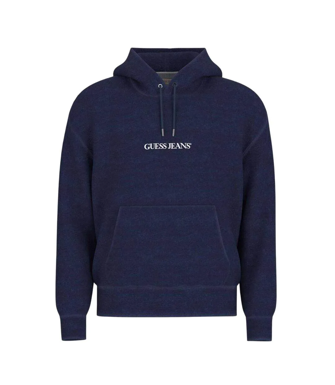 Mens Logo Printed Hoodie Indigo Guess-1