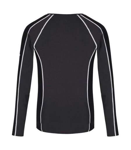 Great outdoors mens beru base layer shirt ash/black Regatta