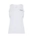 Womens/ladies Scoop Neck Slim Tank Top White Head-1