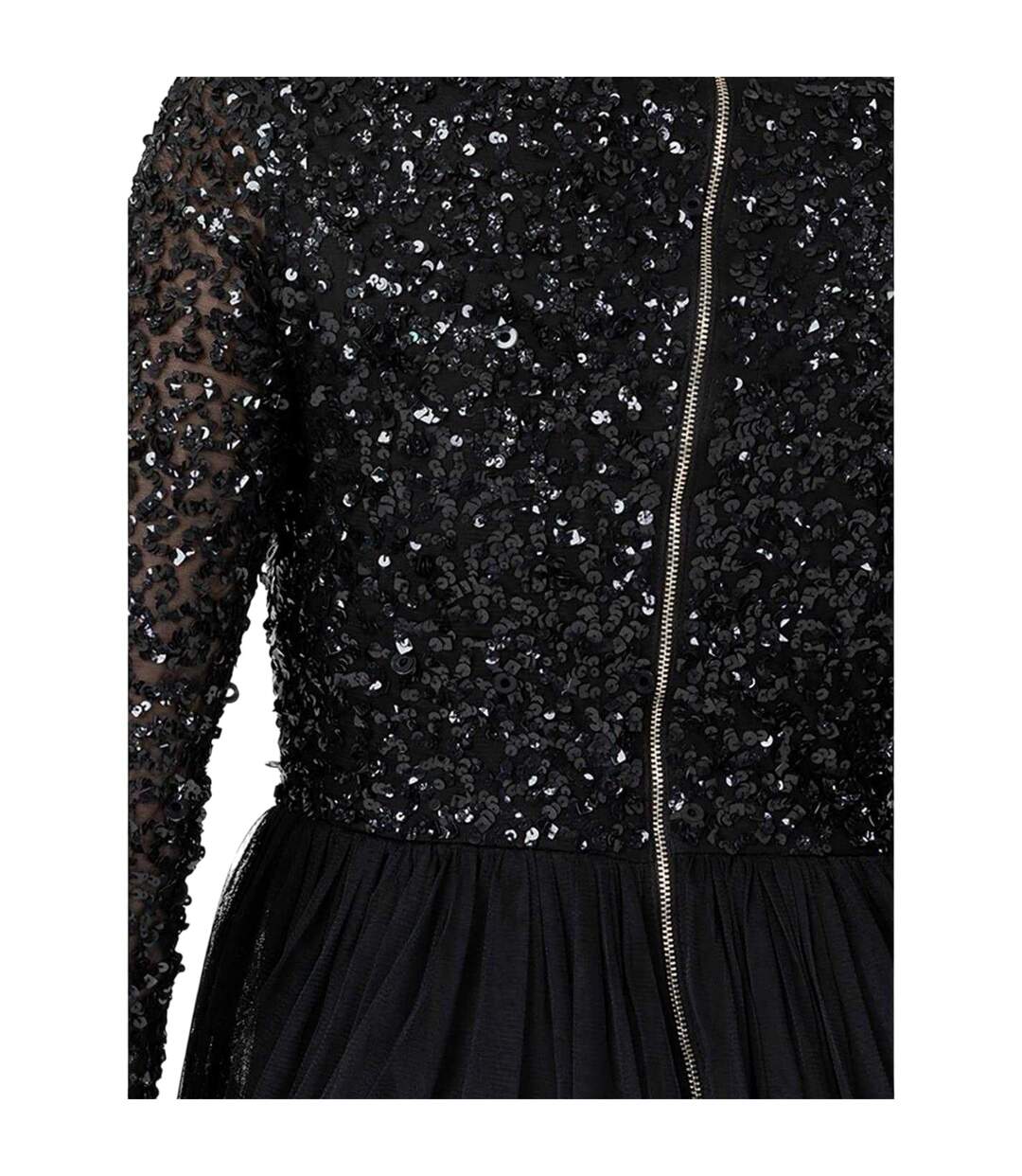 Blouse Manches Longues Motif/style Paillette Femme Noir Maya Deluxe-4