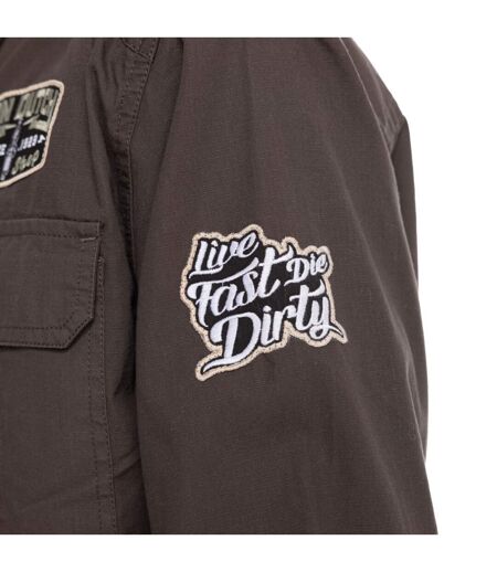 Chemise manche longues  ripstop strech sur poche et badges Stop B Vondutch