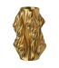 Vase Déco en Porcelaine Impression 3D 28cm Doré-1