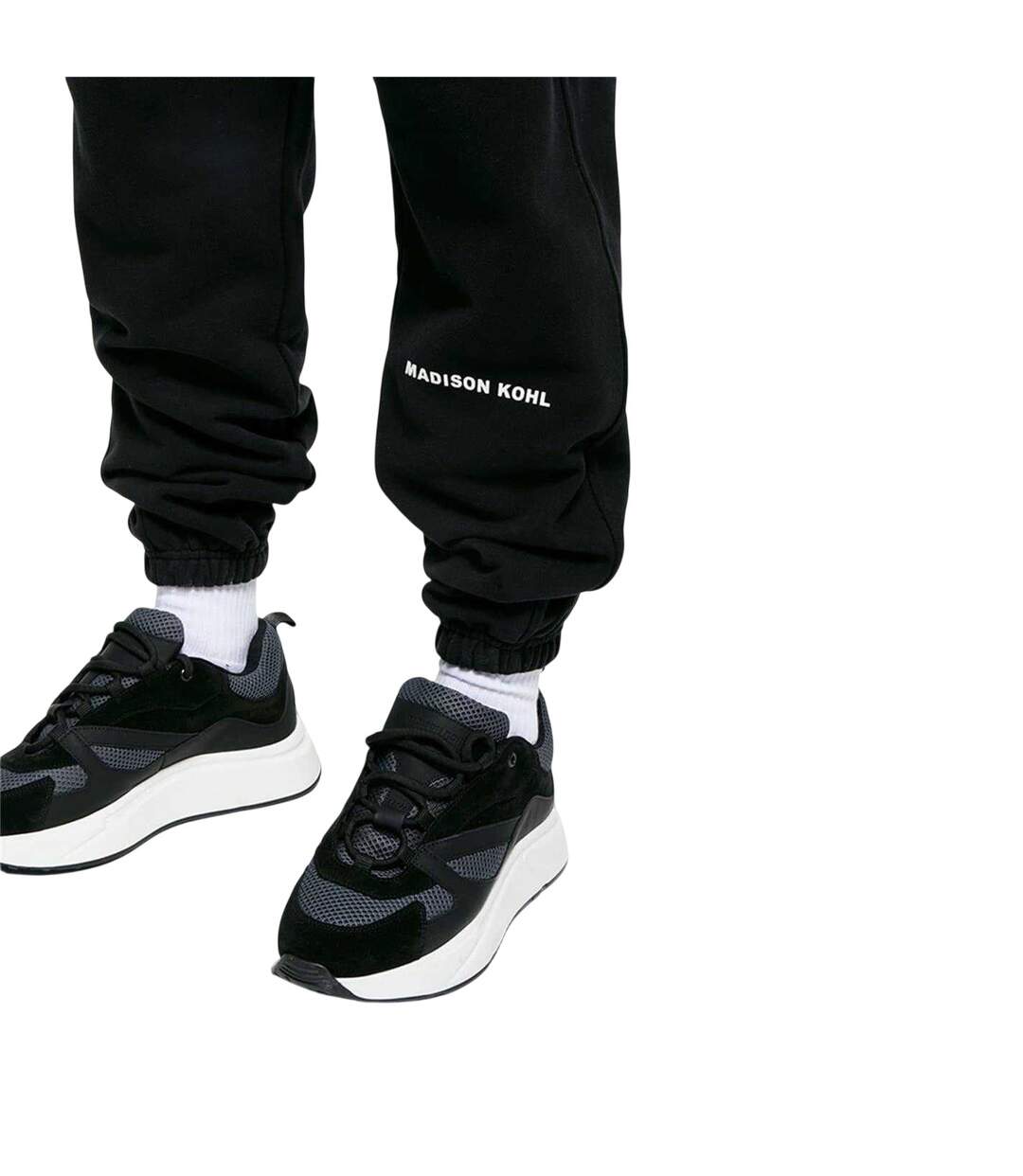 Mens Core Cotton Logo Jogging Bottoms Black Madison Kohl-4