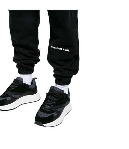 Mens Core Cotton Logo Jogging Bottoms Black Madison Kohl