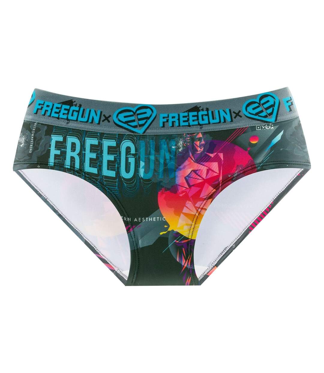 Lot de 4 culottes femme imprimé Origami Freegun-5