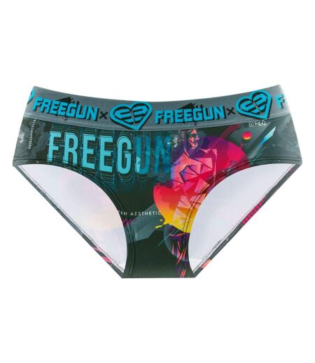 Lot de 4 culottes femme imprimé Origami Freegun