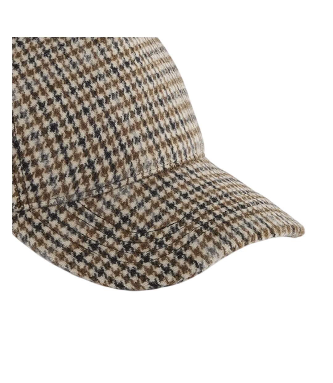 Casquette Motif/style À Carreaux Marron Clair À Carreaux Beechfield-2