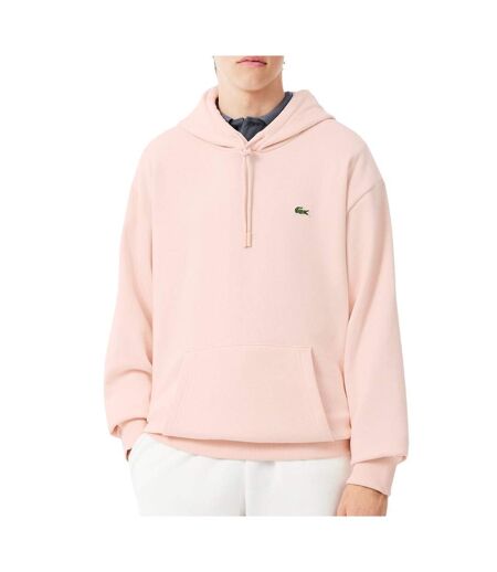 Sweat à capuche rose pâle homme lacoste