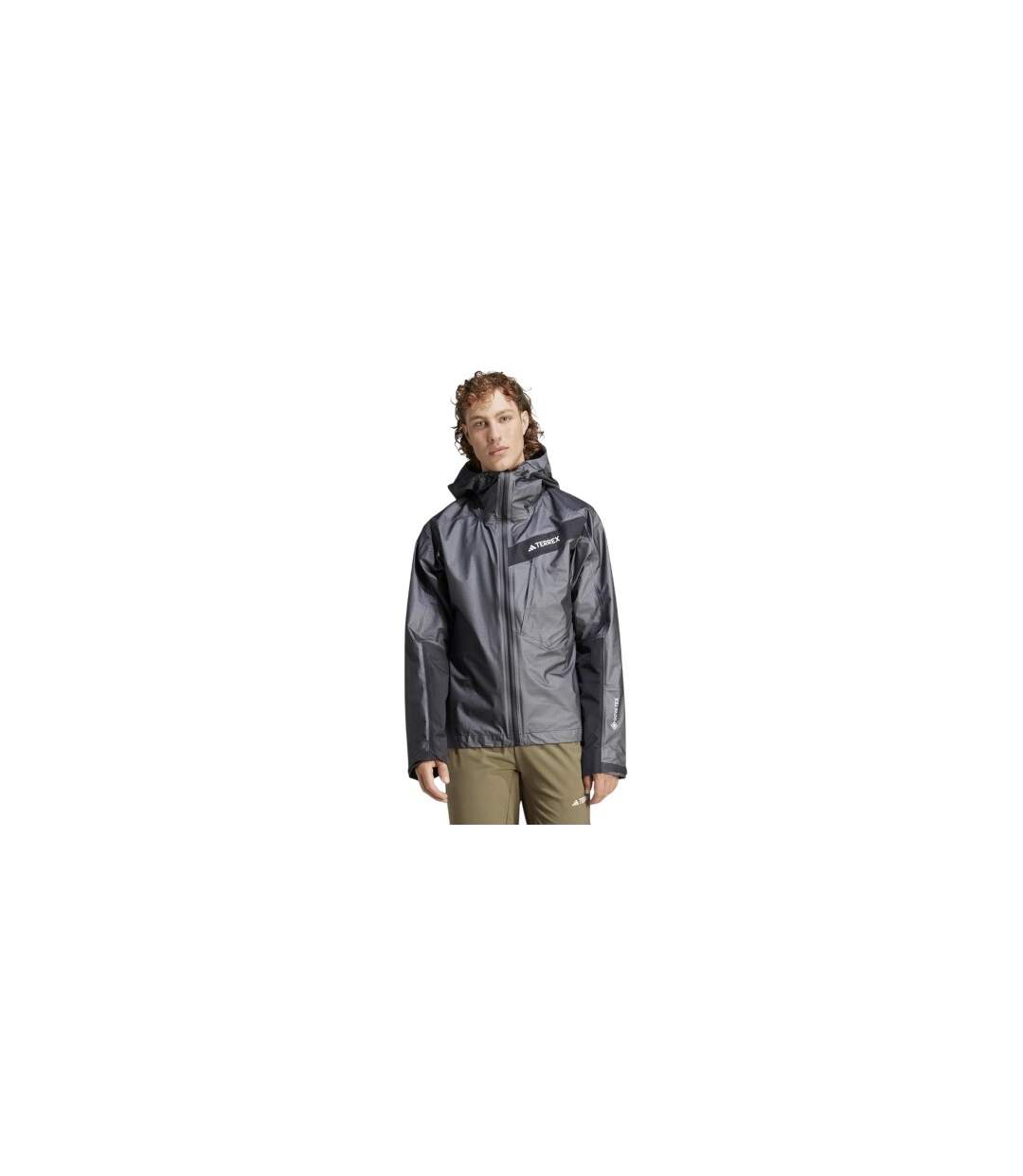 Veste À Capuche Motif/style Texturé Terrex Homme Carbone Adidas-1