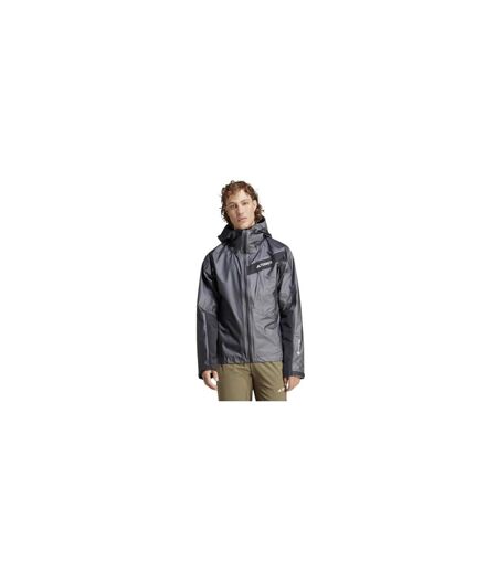 Veste À Capuche Motif/style Texturé Terrex Homme Carbone Adidas