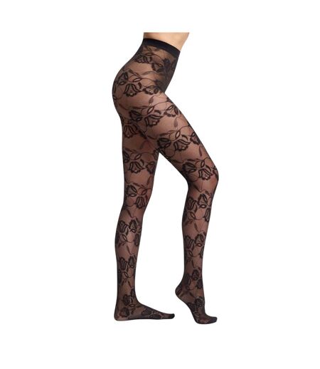 Collant floral velours Style
