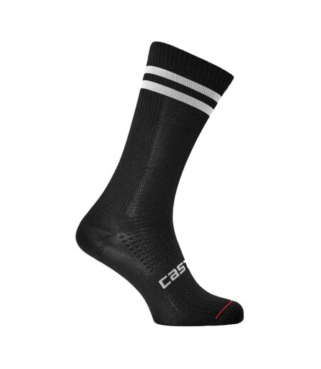Unisex Adult Twin Stripe Technical Socks Black White Castelli