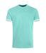 Mens danville pique t-shirt aqua marine Weird Fish-1