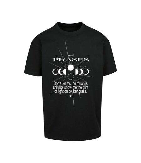 T-shirt Hommes Phases De La Lune Noir Mister Tee