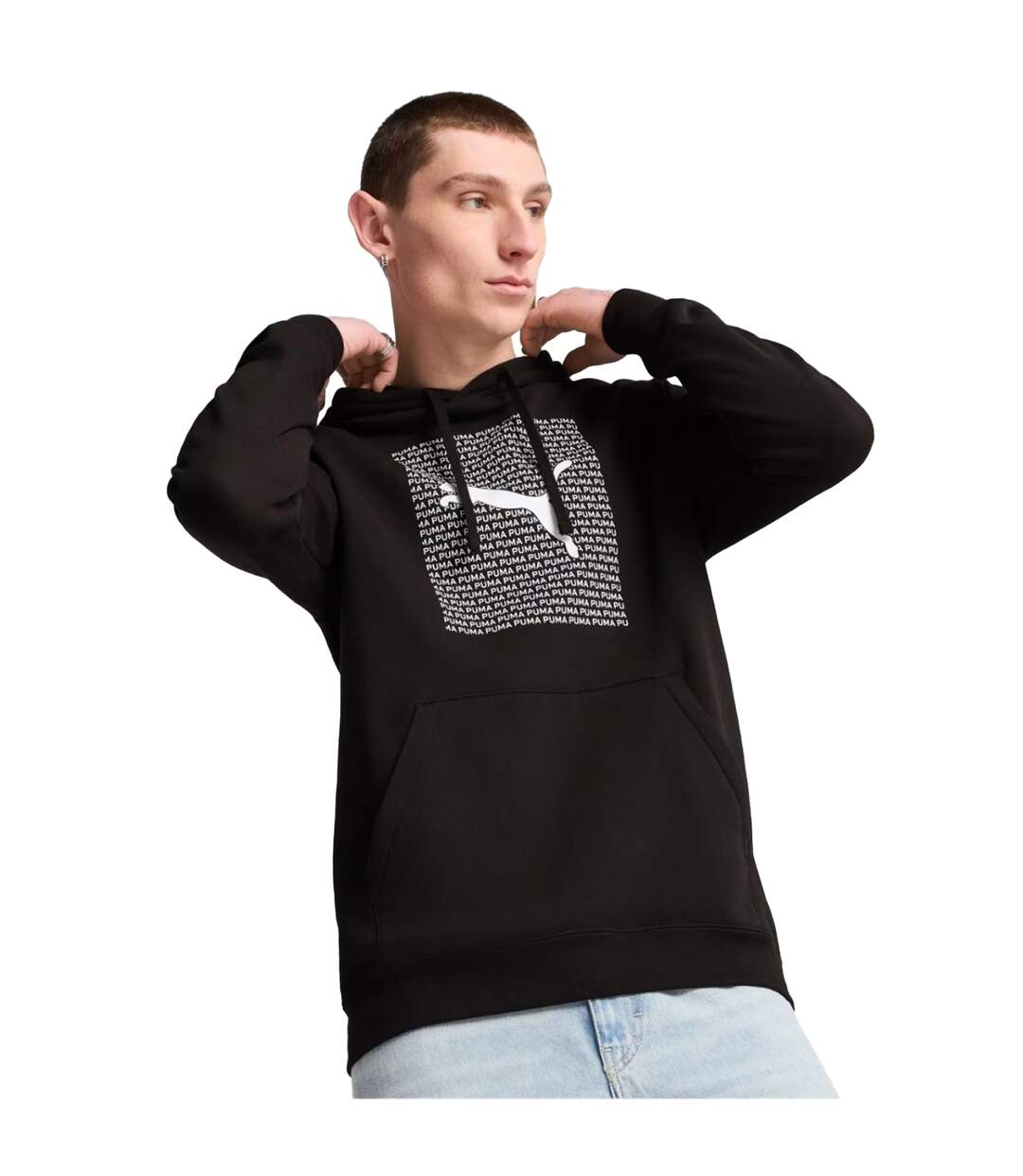 Sweat À Capuche Essentials Homme Noir Puma-1