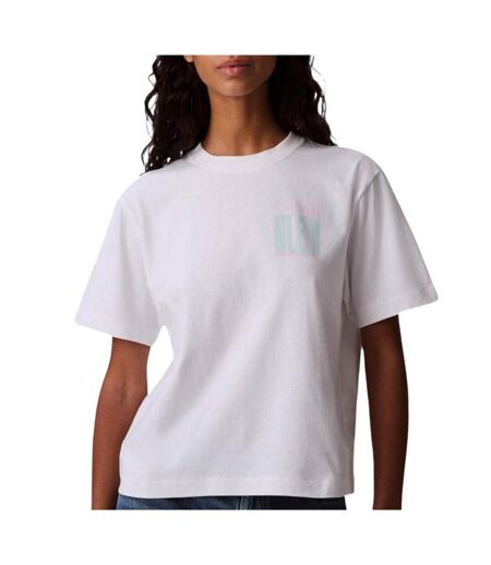 T-Shirt blanc femme calvin klein jeans boxy fit