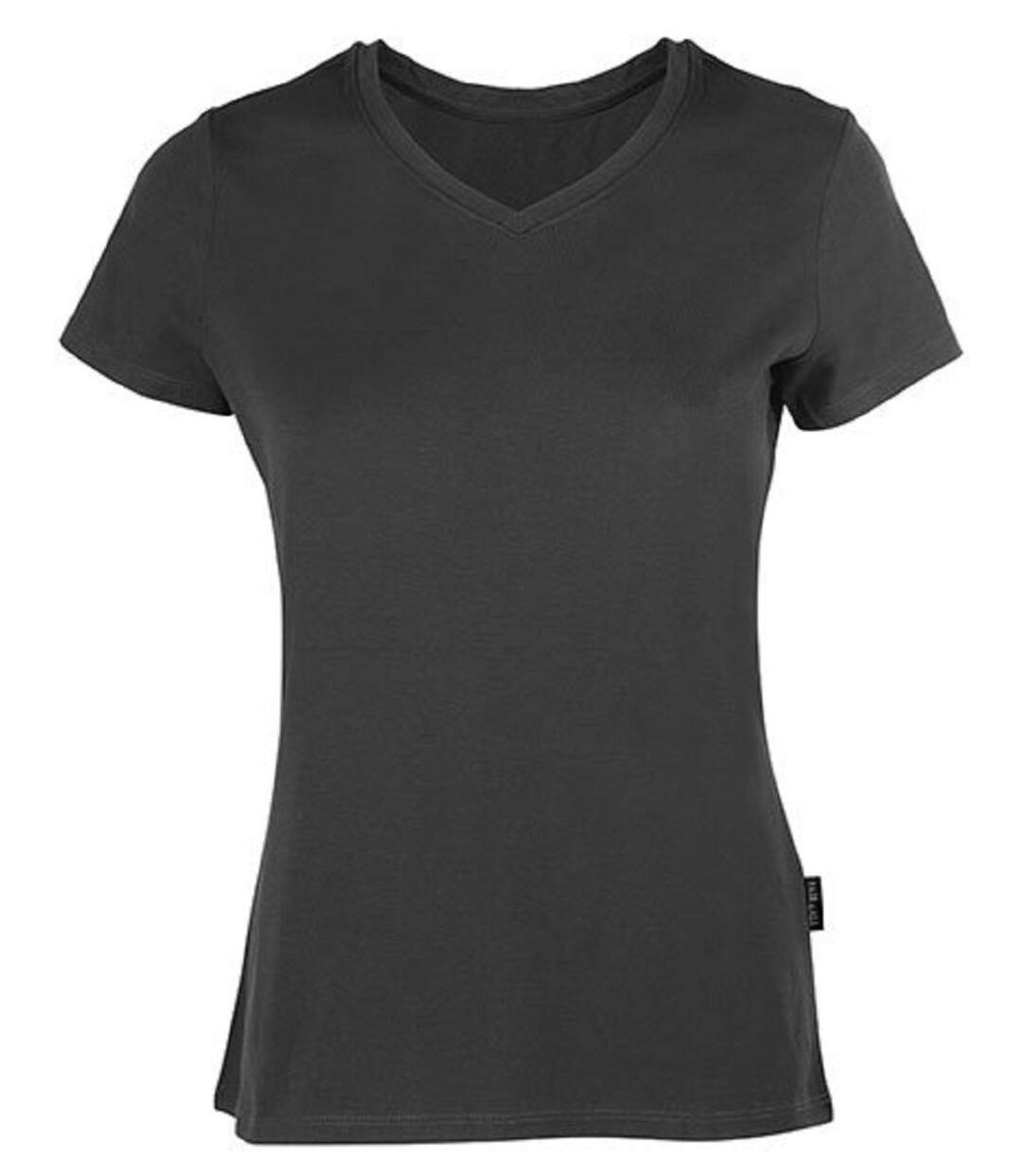 T-shirt manches courtes col V - Femme - HRM202 - gris foncé-2