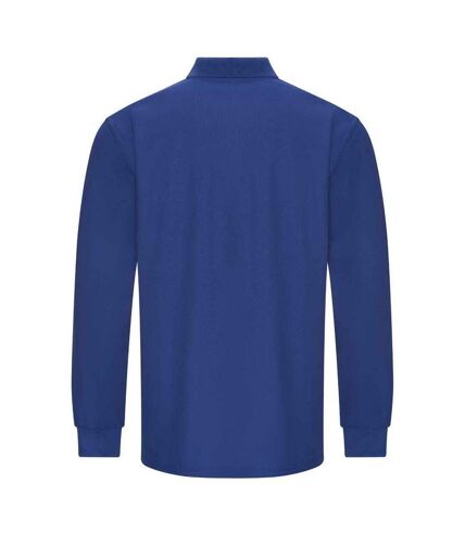 PRO RTX Mens Pro Pique Long-Sleeved Polo Shirt (Royal Blue) - UTPC5708