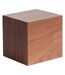 Réveil en bois carré Cube Bois foncé