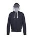 Awdis - Sweatshirt à capuche et fermeture zippée - Homme (Bleu marine (intérieur gris)) - UTRW181