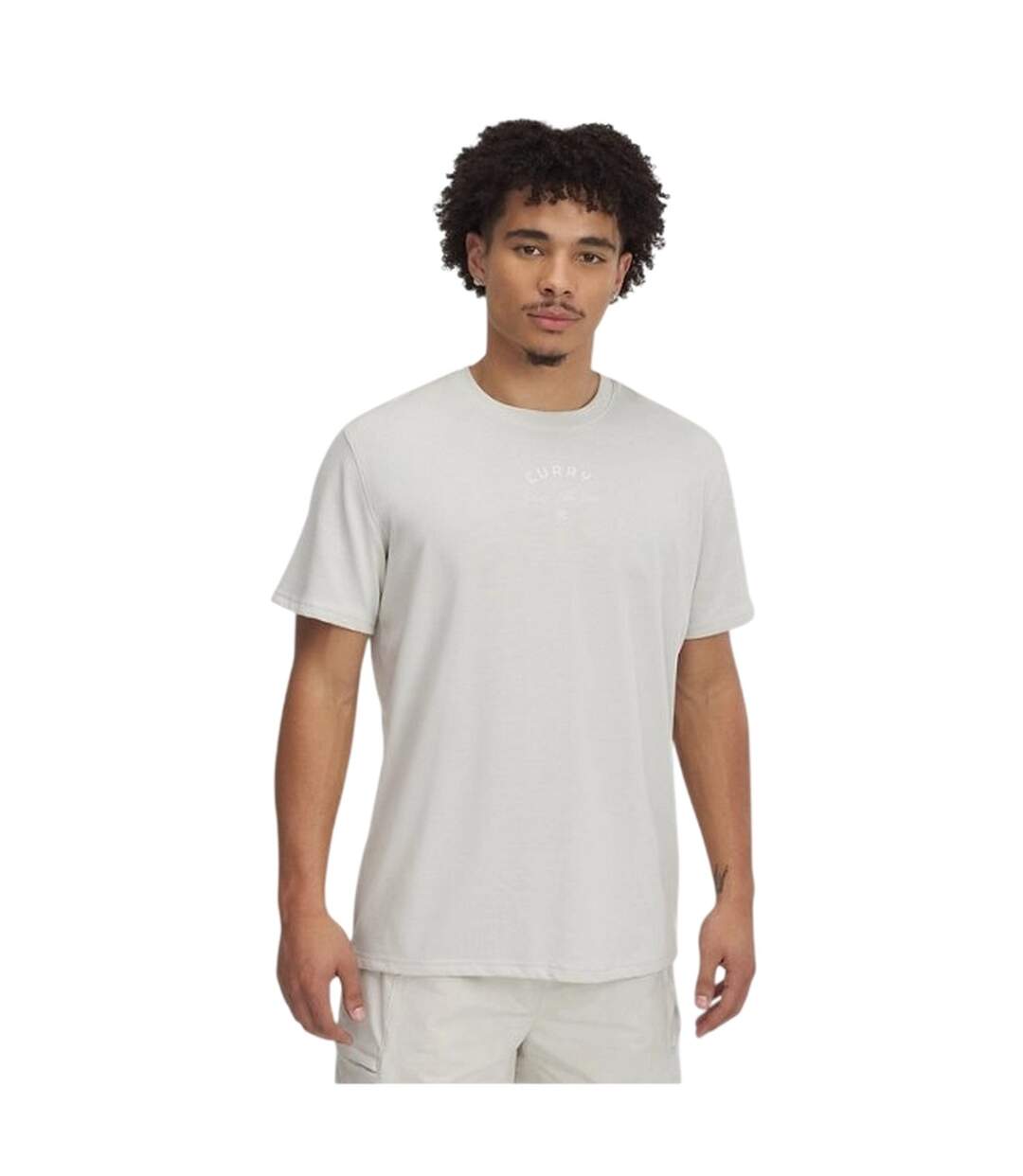 T-shirt Motif/style Logo Curry Homme Blanc Under Armour-3