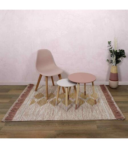 Tapis de Salon Imprimé 120x170cm Nude & Or