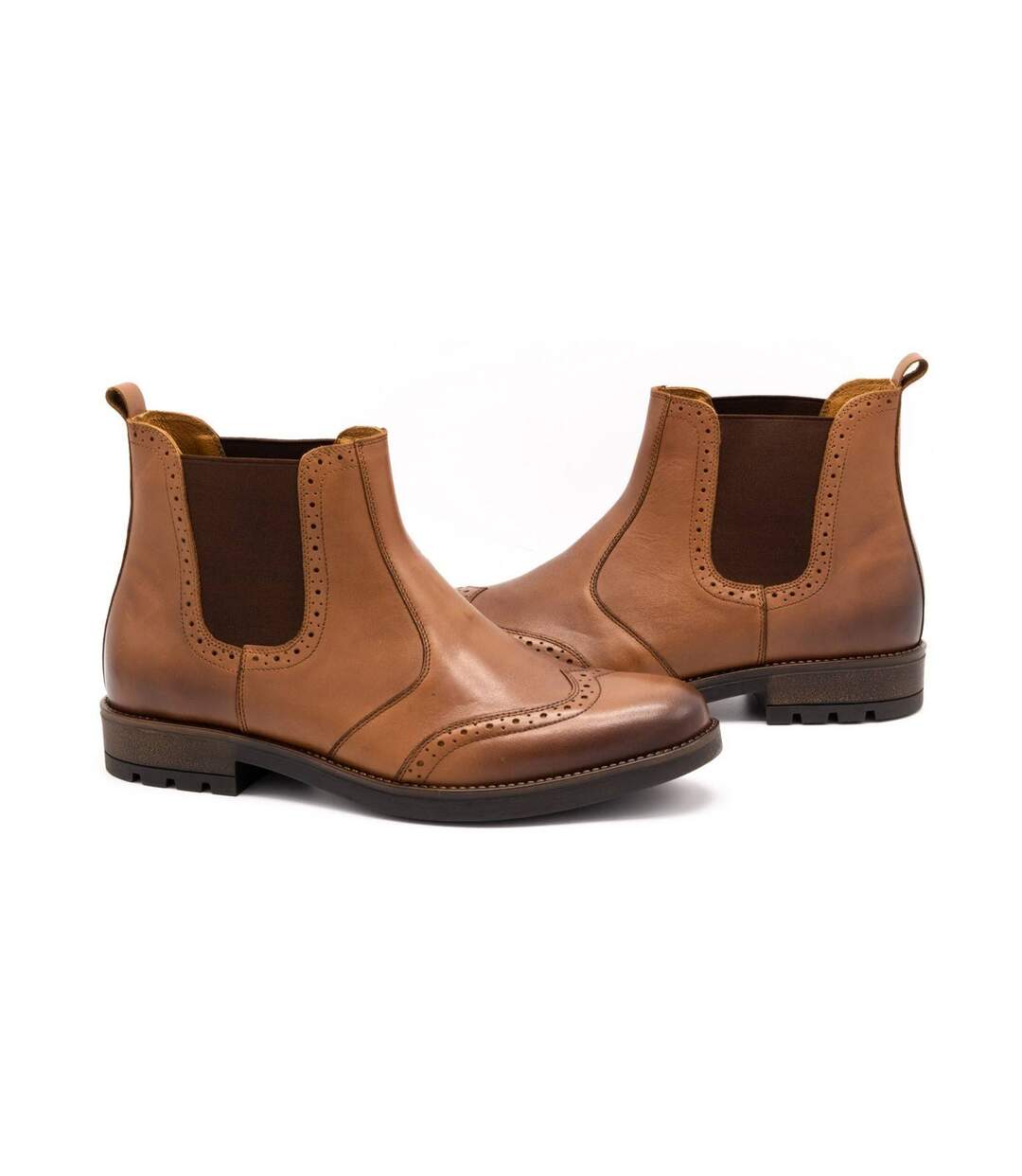 Bottines en cuir hommes fauve Roamers