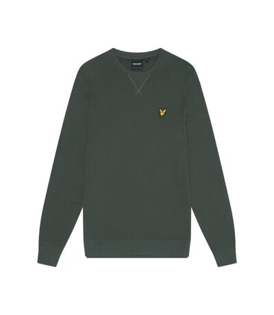 Mens crew neck long-sleeved sweatshirt deep green Lyle & Scott