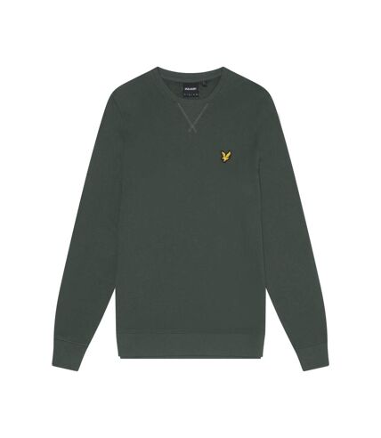 Mens crew neck long-sleeved sweatshirt deep green Lyle & Scott