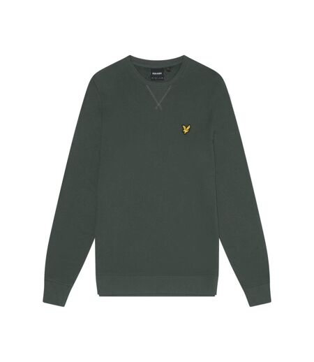 Mens crew neck long-sleeved sweatshirt deep green Lyle & Scott