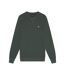 Mens crew neck long-sleeved sweatshirt deep green Lyle & Scott