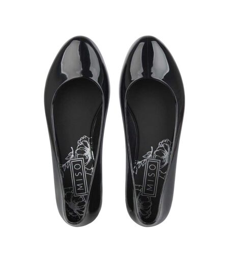 Ballerines Jelly Femme Noir Verni Miso