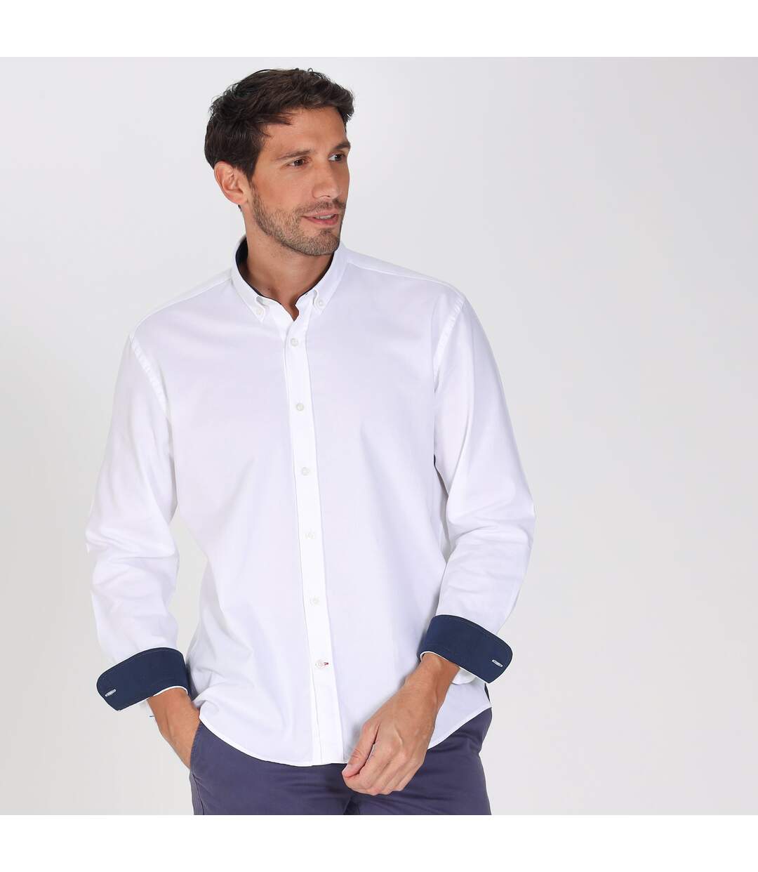 Chemise oxford manches longues en coton COLINS